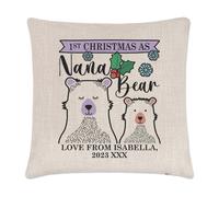 Personalizzato Primo Natale Come Nonna Orso Copricuscino Cuscino Love Migliore