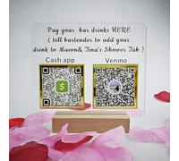 Personalizzato QR Code Social Media Sign Instagram Business Signs Appointmen, Cash App Icon, Doppio QR Code Sign, Scansione per pagare, Simbolo di pagamento PayPal CashApp, Targa di pagamento per