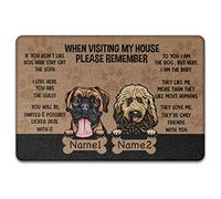 Personalizzato Quando Visito Il Mio Cane Di Casa Tappeto Ingresso Casa Divertenti Tappeti D'Ingresso Confortevole Tappetini Porta Dingresso Per Camera Letto Soggiorno Terrazzo 40X60Cm