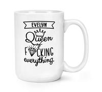 Personalizzato Queen Of F-King Tutto 426ml Grande Tazza Mamma Funny Compleanno