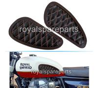 Personalizzato Reale Enfield Interceptor 650 Pelle Ginocchio Pad Paio D2 Diamond