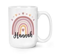 Personalizzato Rosa Pastello Arcobaleno 426ml Grande Tazza Magico Unicorno