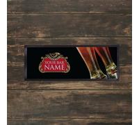 Personalizzato Rosso Birra Etichetta Lager Occhiali Barra Asciugamano Pub Runner