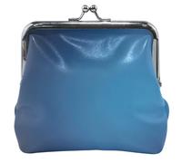 Personalizzato scuro sfocato semplice blu astratto donna portamonete & sacchetti fibbia bacio blocco piccolo cambiamento borsa, scuro sfocato semplice blu astratto, classico, Astratto blu semplice