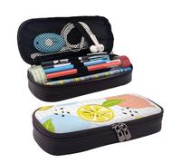 Personalizzato Slot Matite Astuccio Fruits Lemon Print Astuccio Cartoleria Con Cerniera Astuccio Portamatite Per Ragazzi, Ragazze, Insegnanti, 20X9X4Cm