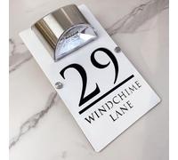 Personalizzato Solar-Powered LED Door Number Sign, Modern Laser-Cut 3D Address Plaque, Waterproof Outdoor Address Sign for Homes, Apartments, Hotels (White Black)