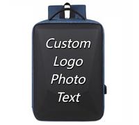 Personalizzato Spalla Borsa Uomo Donne Personalizzata Logo Zaino Grande Capacità Computer Borsa Casual Scuola Borsa Color2,32 * 13 * 42cm