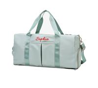 Personalizzato Sport Fitness Duffel Bag Testo personalizzatos Ricamo Borsa da viaggio Nome personalizzato Tasche umide asciutte Organizzatore Borse di stoccaggio per donne uomini