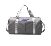 Personalizzato Sport Fitness Duffel Bag Testo personalizzatos Ricamo Borsa da viaggio Nome personalizzato Tasche umide asciutte Organizzatore Borse di stoccaggio per donne uomini