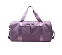 Personalizzato Sport Fitness Duffel Bag Testo personalizzatos Ricamo Borsa da viaggio Nome personalizzato Tasche umide asciutte Organizzatore Borse di stoccaggio per donne uomini