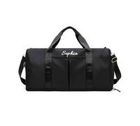 Personalizzato Sport Fitness Duffel Bag Testo personalizzatos Ricamo Borsa da viaggio Nome personalizzato Tasche umide asciutte Organizzatore Borse di stoccaggio per donne uomini