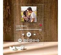 Personalizzato Spotify Music Board Il Codice Spotify Targa Fai da Te con Foto Acrilico Music Card Decorazione Della Stanza per Coppia Madre BFF Regalo di Compleanno Giorno del Ringraziamento(bianca)