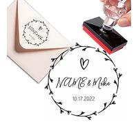 Personalizzato Stamprustic Garden Save The Date Logo autoinchiostrante Timbro Forever Wedding Name Return Postage Timbro personalizzato