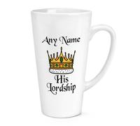Personalizzato Suo di Lui Signoria 483ml Grande Latte Tazza Royal Funny Corona