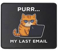 Personalizzato Tappetini Mouse, Cat Funny Humor Sarcastic Tappetino per Il Mouse Bordi Cuciti Gaming Mousepad per Ufficio PC Notebook