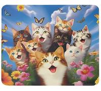 Personalizzato Tappetino Mouse, Cute Cats Si Funny Cat Tappetino per Il Mouse Confortevole Gaming Mousepad per Ufficio Computer Notebook