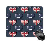 Personalizzato Tappetino per Il Mouse British Flag UK Flag Union Jack 25X30Cm, Tappeto Mouse Confortevole Gaming Mousepad per Ufficio Laptop Notebook