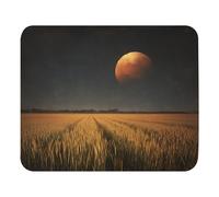 Personalizzato Tappetino per Il Mouse Giant Planet Rising Upon a Wheat Field Gaming Mousepad Tappetino per Mouse 25x30cm per Computer,PC,Ufficio
