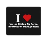 Personalizzato Tappetino per Il Mouse, I Love United States Force Information Management, Lavabile Tampone per Mouse, Gaming Mousepad, 25X30cm, Ufficio, Notebook, Computer