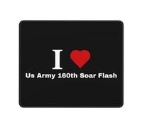 Personalizzato Tappetino per Il Mouse, I Love Us Army 160Th Soar Flash, Antipolvere Tappetino per Mouse, Mousepads, 25X30cm, Computer, Ufficio, Laptop