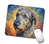 Personalizzato Tappetino per Il Mouse Irish Wolfhound Dog Expressionism Art 25X30Cm, Tappetino per Mouse Multifunzionale Gaming Mousepad per Casa Laptop Pc