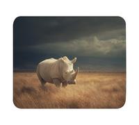 Personalizzato Tappetino per Il Mouse Large White Rhino on The African Plains Gaming Mousepad Tappetino Mouse 25x30cm per Ufficio,Notebook,Computer
