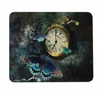 Personalizzato Tappetino per Il Mouse Pehede Vintage Butterfly And Still Pocket Watch Gaming Mousepad Tappetino Mouse 25x30cm per Laptop,PC,Ufficio