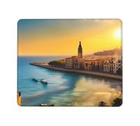 Personalizzato Tappetino per Il Mouse, Sunset in Barcelona, Pratica Tappetino Mouse, Gaming Mousepad, 25X30cm, Computer, Laptop, Ufficio