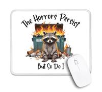 Personalizzato Tappetino per Il Mouse The Horrors Persist But So Do I Gaming Mousepad Tappetino Mouse 25x30cm per Ufficio,Casa,Notebook