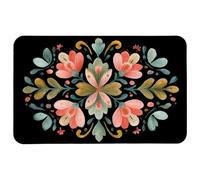 Personalizzato Tappetino per Il Mouse Watercolor Flower Pattern with Boho Folk Art Gaming Mousepad Tappetino Mouse 25x30cm per PC,Ufficio,Computer