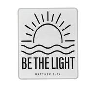 Personalizzato Tappeto Mouse, Be The Light Religious Scripture Verse Tappetino per Il Mouse Superficie Liscia Gaming Mousepad per Ufficio Laptop Notebook
