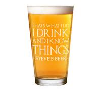 Personalizzato That's What i Do Bevande And Know Things Pinta Vetro Birra Cider