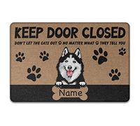 Personalizzato Tieni La Porta Chiusa, Cane Personalizzato Tappetino Da Bagno Lavabile Tappeto Ingresso Casa Antisporco Tappetini Porta Dingresso Per Soggiorno Camera Letto Interno 40X60Cm