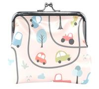 Personalizzato Traccia Alla Moda Rosa Portamonete per Uomini Donne In Pelle Bacio Blocco Carta Cambiamento Borsa per la Moneta, Tracce Trendy Rosa, OneSize