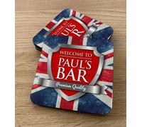 Personalizzato Union Jack Barrette Tappetino Sottobicchieri Runner Bicchieri