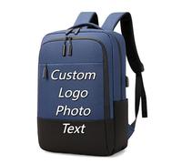 Personalizzato Uomo Spalla Borsa Personalizzata Logo Foto Testo Computer Borsa Viaggio Grande Capacità Zaino Color3,29 * 12 * 41cm