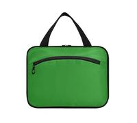 Personalizzato Verde Tinta Unita Pura Pianura Appeso Viaggio Trucco Borsa con Gancio, Designer Unisex Borse per Articoli da toeletta per Accessori da Viaggio per le Donne Trip estuche de maquillaje