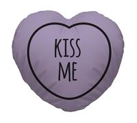 Personalizzato Viola Bacio Me Design Cuore Cuscino Sagomato Valentines Day Gift