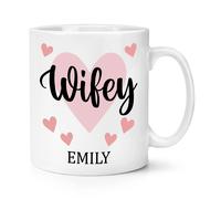 Personalizzato Wifey 284ml Tazza Valentines Love Ragazza Compleanno Divertente
