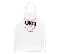Personalizzato Wifey Chef Grembiule Valentines Love Compleanno Divertente Cucina