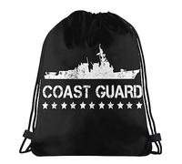 Personalizzato Zaino con Coulisse Us Coast Guard USCG Sackpack Stampate Borsa Sportiva per Compleanno, Regalo, Natale