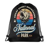 Personalizzato Zaino Coulisse Great Smoky Mountains National Park Sacca Zaino Sportivo con Coulisse Sacca Sportiva per Adulto Sport Piscina 36X42Cm