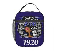 Personalizzato Zeta Phi Beta Termico Isolato Lunch Bag Lettera Greca Resuable Lunch Box per Campeggio All'aperto Stoccaggio Cibo Tote Bags