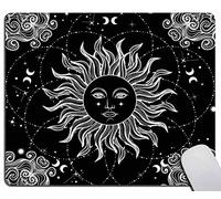 PersonalizzatoTappetino per Il MouseMandala Celestial Vintage Boho Sun Moon Black WhiteGaming MousepadTappetini Mouse25x30cmperLaptop,Casa,Ufficio