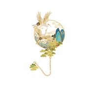 Personalizzazione dei segnalibri, Segnalibro in metallo orientale con catena pendente, 6 stili, confezione regalo(Style 5)