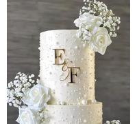 Personalizzazione Torta Toppers, Specchio Multicolore Acrilico Wedding Cake Decor, Nome Personalizzato Lettere Decorazione Torta Anniversario Compleanno, Segno Diy