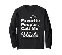Persone preferite Call Me Uncle Hearts Script Tipografia Citazione Maglia a Manica