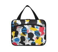 Persone Silhouette Art Street Hanging Mens Toiletry Bags per Viaggiare con gancio, Designer Essenziale Trucco Bag Organizzatore per le Donne Vacanza kit de para Mujer L