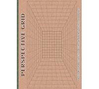 Perspective Grid Sketchbook: 1 Point Room Perspective Grid Sketch Book for Amateurs and Beginners | Perspective Graph Paper with Thin Gray Lines | Horizontal Layout, 11.69x8.5 Inches,110 Pages