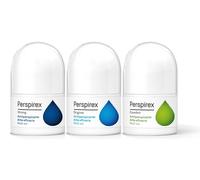 Perspirex ® Set antitraspirante Roll-On completo - Comfort + Original + Strong - Controllo della sudorazione ascelle fino a 3-5 giorni - Pelle sensibile e sudorazione intensa - Trattamento progressivo